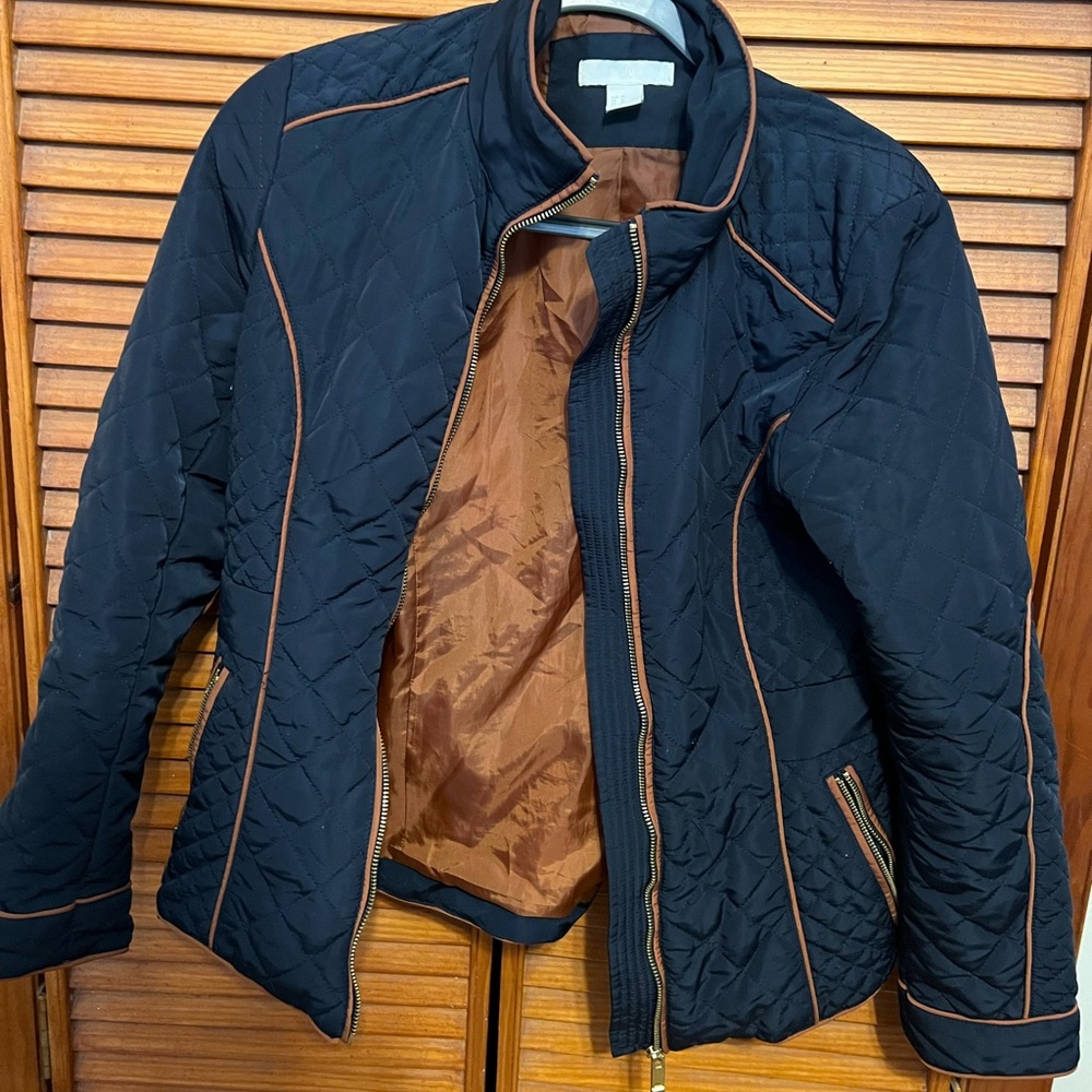 H&M navy quilted jacket